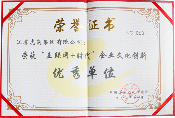 虎豹男裝“互聯(lián)網(wǎng)+時(shí)代”優(yōu)秀獎